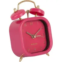 Karlsson Réveil classique Metallic Glam square Dark pink