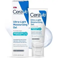 CeraVe Gel Hydratant Ultra-Léger | Gel Visage Hydratant avec Céramides, Niacinamide, Acide Hyaluronique | Sans Parfum | Sans Huile | 50ml