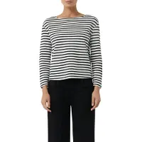 Comma casual identity Sweat-shirt noir / blanc naturel