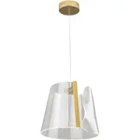 Maxkomfort GmbH Suspension LED SEDA dorée 8 W, blanc chaud, 480 lm, métal, dimensions : 145 x 31 x 31 cm, IP20, Maxlight