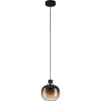 Eglo Plafonnier rond, suspendu, 40 W, Ø190 mm, noir-brun