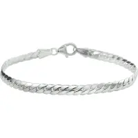 GLAMS Bracelet Gourmet à Maillons, (Argent)