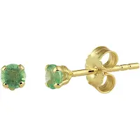 Marie-Celeste Celeste oorknoppen smaragd - 3 - Goud