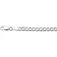 Vigor ketting geslepen gourmet 4,0 mm - Zilver, (Argent sterling 925, 45 cm)