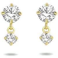 Marie-Celeste -Celeste Overhangers Zirkonia - Gold, (Or jaune 14 carats)