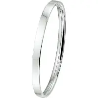 GLAMS bangle dop vlakke buis 5 x 60 mm - 60 mm - Zilver, (Argent)