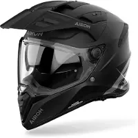 Airoh Bandit Solid, casque d aventure ,Noir Mat/Gris ,M