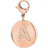 Lucardi Pendentif or rose / transparent