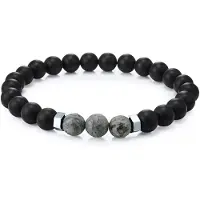 True Rebels Bracelet gris / noir / argent