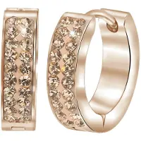 Lucardi Boucles d'oreilles or rose