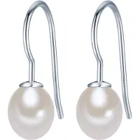 Valero Pearls Boucles d'oreilles argent / blanc perle