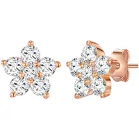 Rafaela Donata Boucles d'oreilles or rose / transparent