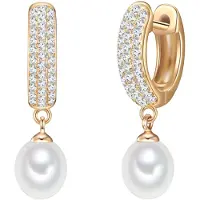 Valero Pearls Boucles d'oreilles or / blanc perle
