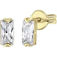 Lucardi Boucles d'oreilles 'Klassisch' or / transparent