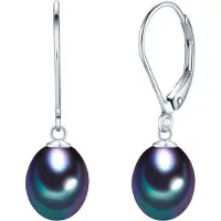 Valero Pearls Boucles d'oreilles pétrole / argent