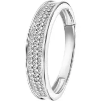 Lucardi Bague 'Chic' argent / transparent
