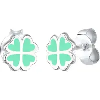 Elli Bijou 'Kleeblatt' menthe / argent