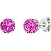 Rafaela Donata Boucles d'oreilles rose néon / argent