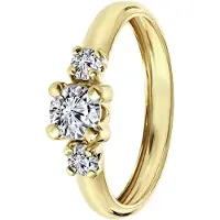 Lucardi Bague or / transparent