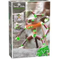 Haba Kit de bricolage pour le jardin Terra Kids Connectors - 66 pi ces avec connecteurs en plastique, bouchon et perceuse main - Ajoutez du boi