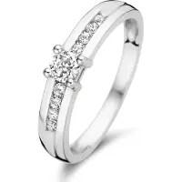 Isabel Bernard Bague argent / transparent