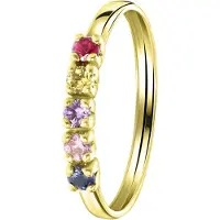 Lucardi Bague bleu / or / violet / pitaya