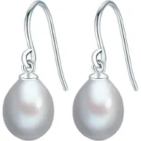 Valero Pearls Boucles d'oreilles argent / blanc perle