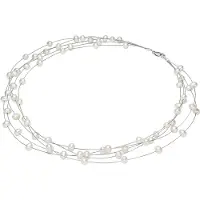Valero Pearls Chaîne argent / blanc perle