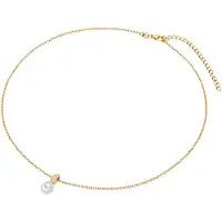 Valero Pearls Chaîne or / transparent / blanc perle