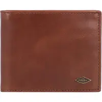 Fossil Cuir porte-monnaie Ryan Bifold with Flip ID RFID Dark Brown brun