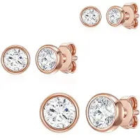 Rafaela Donata Boucles d'oreilles or rose / transparent