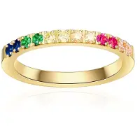 Eastside Bague bleu / jaune d'or / vert / rose / blanc