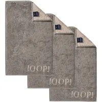 JOOP! Serviette 'Doubleface' camel / gris fumé