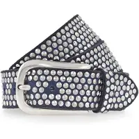 B.belt Ceinture 'Zoe' bleu marine / argent