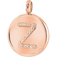 Lucardi Pendentif or rose / transparent