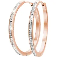 Lucardi Boucles d'oreilles or rose / transparent