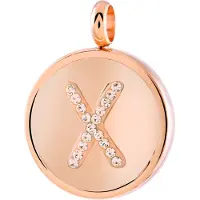 Lucardi Pendentif or rose / transparent