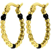 Lucardi Boucles d'oreilles 'Selene ' or / noir