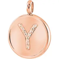 Lucardi Pendentif or rose / transparent