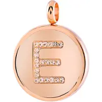 Lucardi Pendentif or rose / transparent