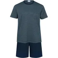 Mey Pyjama court bleu-gris / bleu foncé