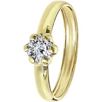 Lucardi Bague 'Klassisch' or / transparent