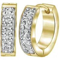 Lucardi Boucles d'oreilles or / transparent