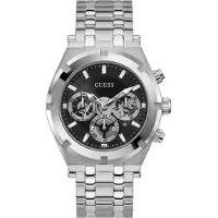 GUESS Montre à affichage analogique 'Athena' noir / argent