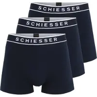 Schiesser Boxers bleu foncé / blanc