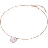 Valero Pearls Chaîne bleu clair / or rose / transparent