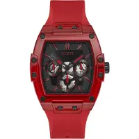 GUESS Montre à affichage analogique 'Phoenix' rouge / noir