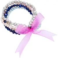 Valero Pearls Bracelet marine / bleu clair / rose / blanc perle