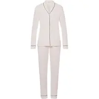 Hanro Pyjama ' Natural Comfort ' rose / blanc naturel