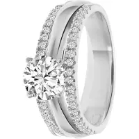 Lucardi Bague argent / transparent